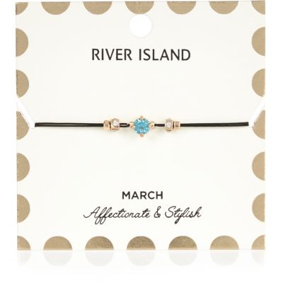 Blue March birthstone bracelet
